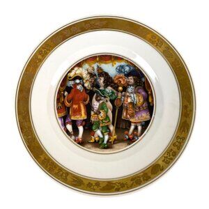 Vtg Royal Copenhagen Denmark 9628 Hans C Anderson Emperor's New Clothes Plate